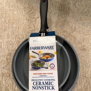 Farberware Reliance Pro Ceramic Healthy Cooking Nonstick Fry Pan Twin Pack NWT